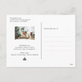 Schnee Frohe Weihnachten 2 Foto Postkarten (Rückseite)