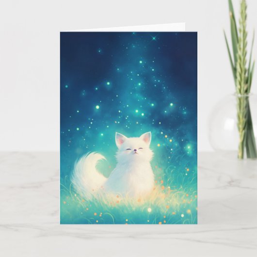 Schnee Fuchs Winterjuwel Karte (Vorderseite)