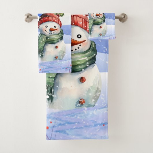 SCHNEE FUN AN EINEM WINTERTAG BADHANDTUCH SET (Insitu)
