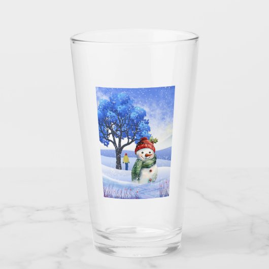 SCHNEE FUN AN EINEM WINTERTAG GLAS (Vorderseite)