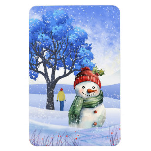SCHNEE FUN AN EINEM WINTERTAG MAGNET