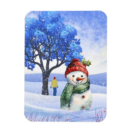 SCHNEE FUN AN EINEM WINTERTAG MAGNET (Vertikal)