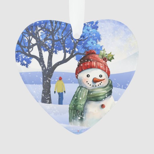 SCHNEE FUN AN EINEM WINTERTAG ORNAMENT (Vorderseite)