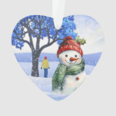 SCHNEE FUN AN EINEM WINTERTAG ORNAMENT (Rückseite)