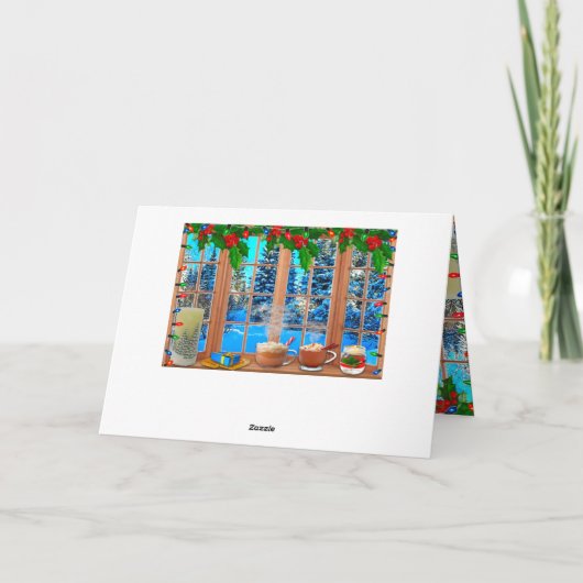 Schnee für Weihnachtskarten Feiertagskarte (Rückseite)