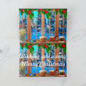 Schnee für Weihnachtskarten Feiertagskarte (Innenseite)