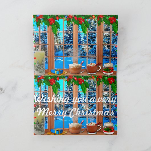 Schnee für Weihnachtskarten Feiertagskarte (Innenseite)