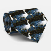 Schnee-Gans Krawatte (Gerollt)
