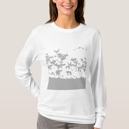 Schnee-Gans-Vogel-T-Shirt T-Shirt (Vorderseite)