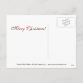 Schnee gefüllte Feldwinterlandschaft Feiertagspostkarte (Rückseite)