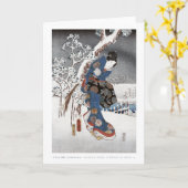 Schnee-Geisha-Karte 2 Karte (Gelbe Blume)