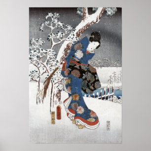 Schnee-Geisha - Plakate u. Drucke