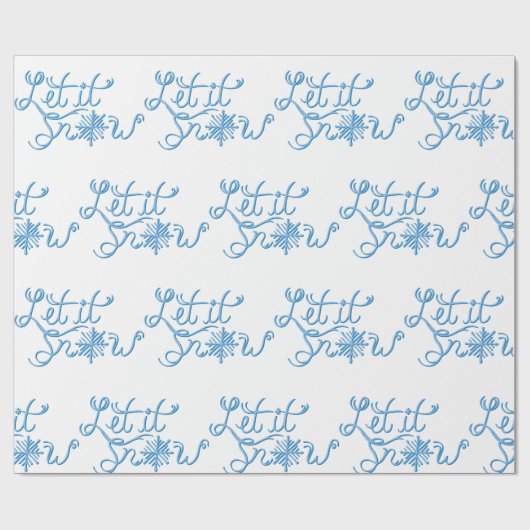 Schnee Geschenkpapier (Flach)