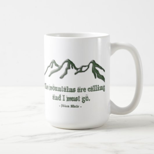 Schnee gespitzte mtns sind NennenJohn Muir Kaffeetasse (Rechts)