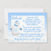 Schnee-Girls-Holiday-Schnee-Party Einladungen (Rückseite)