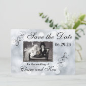 Schnee Glitter Funken Save the Date (Stehend Vorderseite)