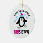 Schnee glücklich, eine große Schwester zu sein Keramik Ornament (Rechts)