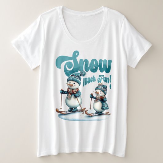 Schnee Große Größe T-Shirt (Design vorne)