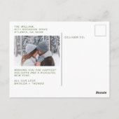 Schnee Grüne Text Frohe Weihnachtsfoto Collage Postkarte (Rückseite)