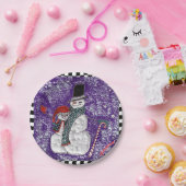 Schnee-Gruß-Pappteller Pappteller (Party)