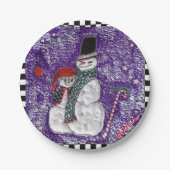 Schnee-Gruß-Pappteller Pappteller (Vorderseite)