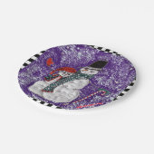 Schnee-Gruß-Pappteller Pappteller (Schrägansicht)