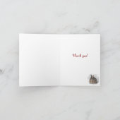 Schnee-Häschen danken Ihnen Dankeskarte (Innenseite)