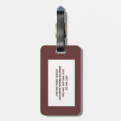 Schnee-Häschen Gepäckanhänger (Rückseite vertikal)