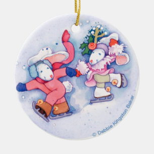 Schnee-Häschen Keramik Ornament