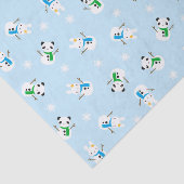 Schnee-Häschen u. Schnee-Pandas Seidenpapier (Ausschnitt)