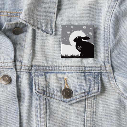 SCHNEE-HASEN BUTTON (Beispiel)