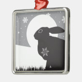 SCHNEE-HASEN ORNAMENT AUS METALL (Links)