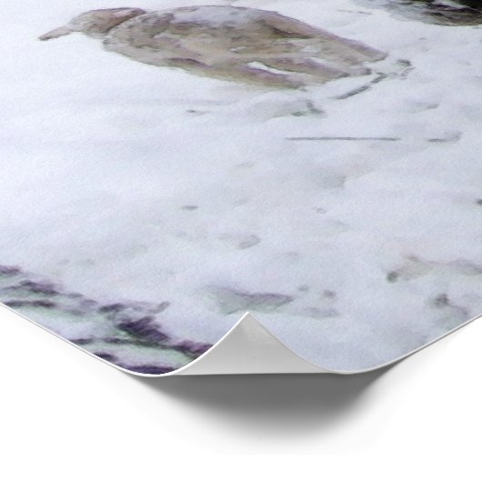 Schnee im April Poster (Ecke)