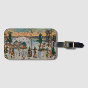 Schnee im April von Maurice Prendergast, Vintage A Gepäckanhänger