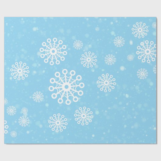 Schnee im blauen Himmel Geschenkpapier (Flach)