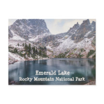 Schnee im Emerald Lake Rocky Mountain Nationalpark