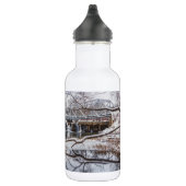 Schnee im Finley Dam Edelstahl Wasserflasche (Rechts)