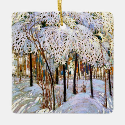 Schnee im Oktober, Kunst, Keramikornament (Vorderseite)