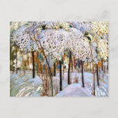 Schnee im Oktober, schönes Gemälde, Postkarte (Vorderseite)