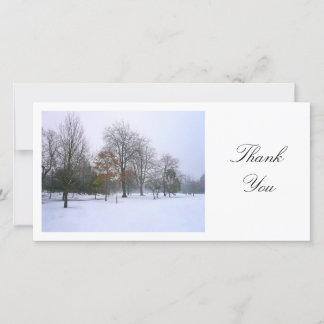 Schnee im Park - Danke