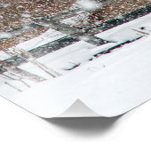 Schnee im Park Fotodruck (Ecke)