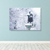 Schnee im Park Leinwanddruck (Insitu (Holzboden))