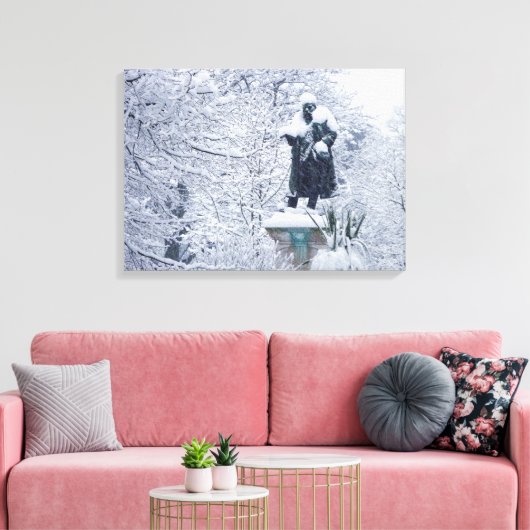 Schnee im Park Leinwanddruck (Insitu (Wohnzimmer))