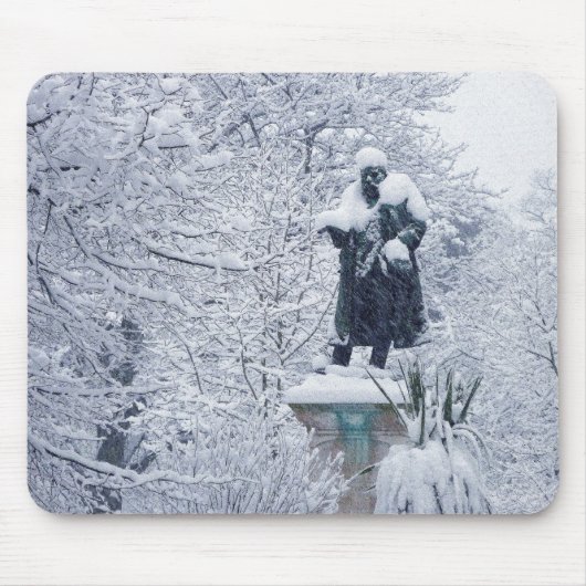 Schnee im Park Mousepad (Vorne)