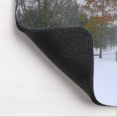 Schnee im Park Mousepad (Ecke)