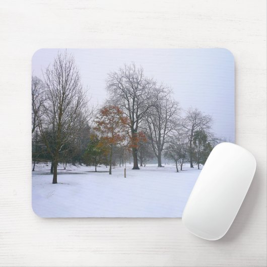 Schnee im Park Mousepad (Mit Mouse)