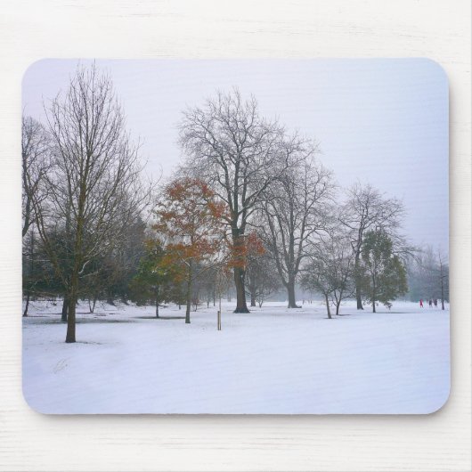Schnee im Park Mousepad (Vorne)