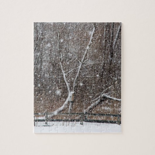 Schnee im Park Puzzle (Vertikal)