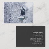 Schnee im Park Visitenkarte (Vorne/Hinten)