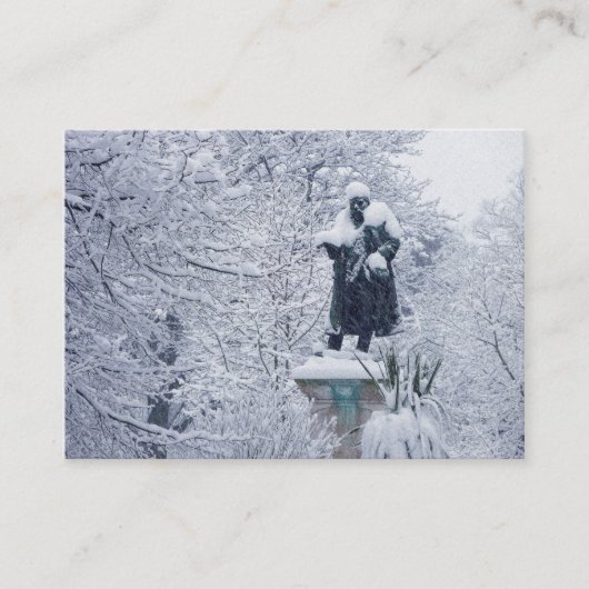 Schnee im Park Visitenkarte (Vorderseite)